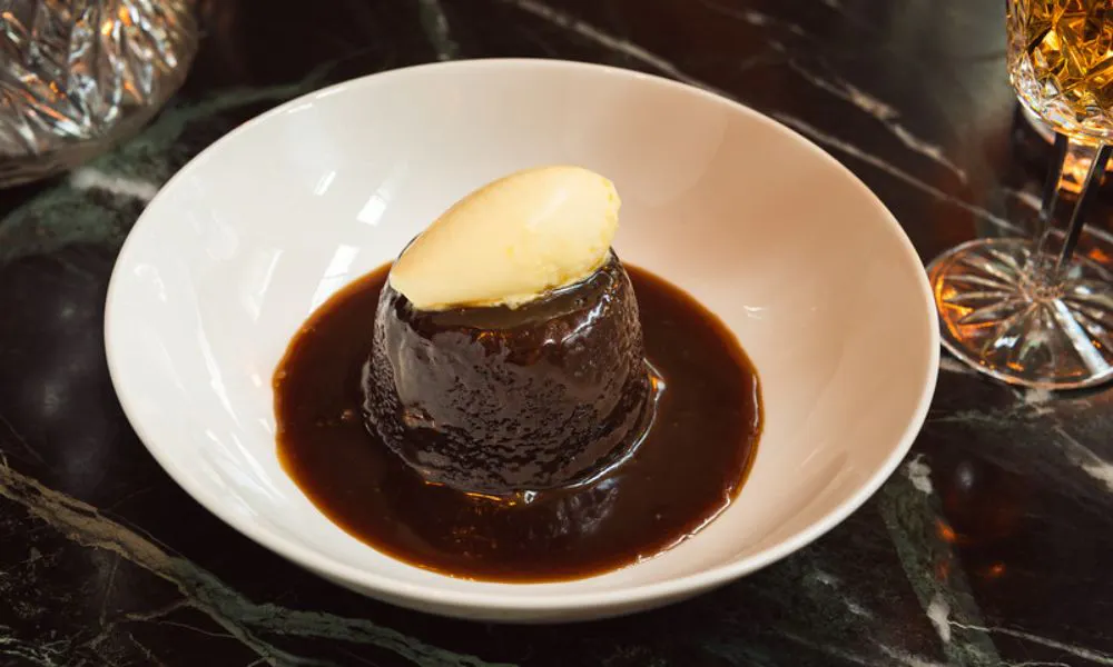 Sticky Toffee Pudding and Ice Cream Dessert