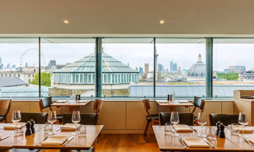 Tables and the London skyline