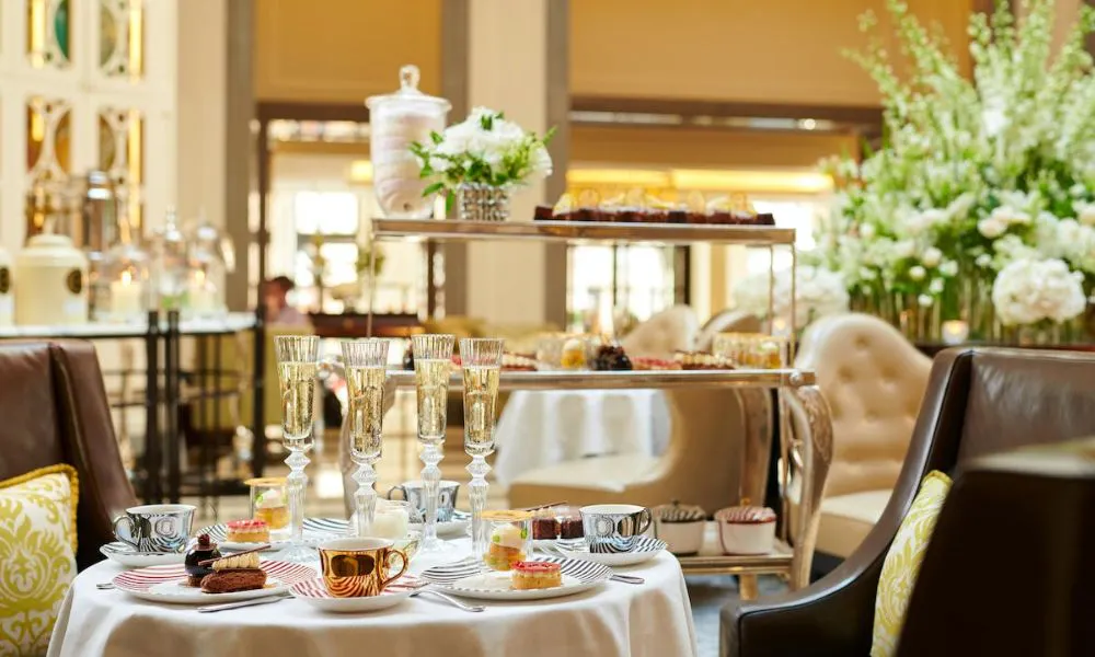 Champagne afternoon tea at The Corinthia Hotel London