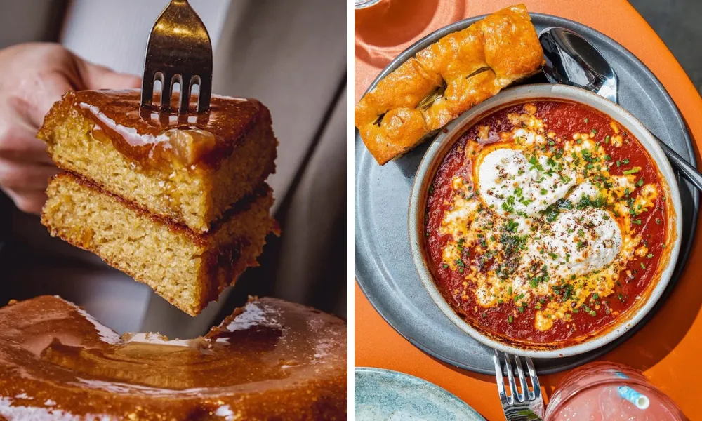 Pancakes and shakshuka at Sunday in Brooklyn