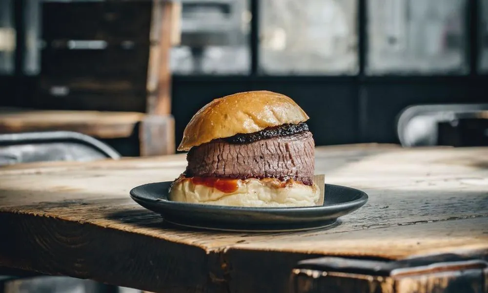 brisket burger at smokestak