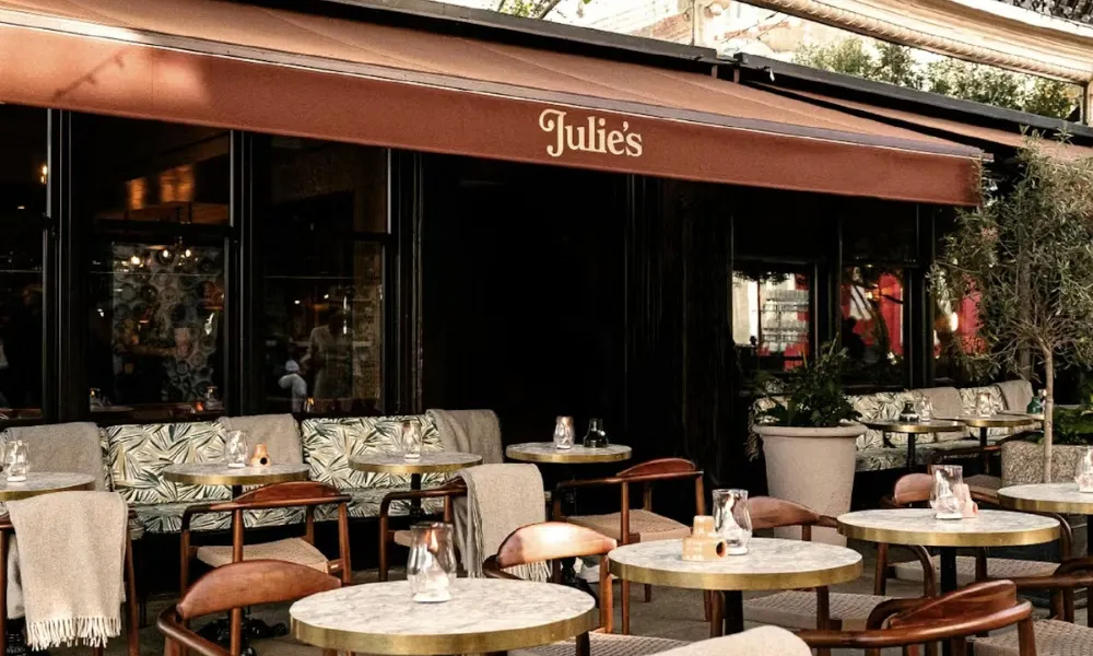 outdoor terrace at julie's
