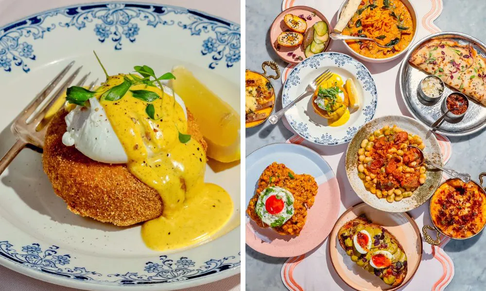 a selection of brunch plates at jikoni