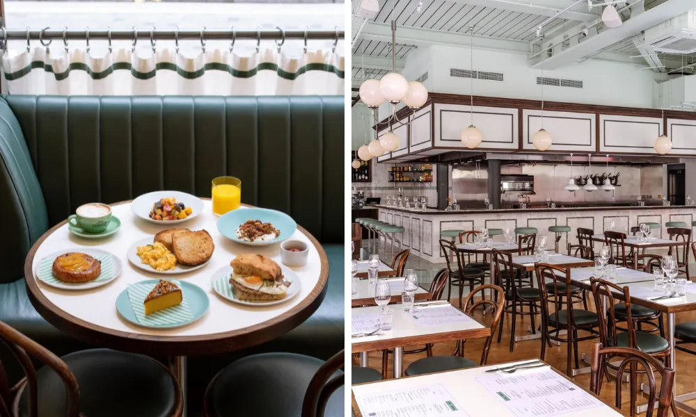 pretty duck egg blue interiors at Lina stores marylebone