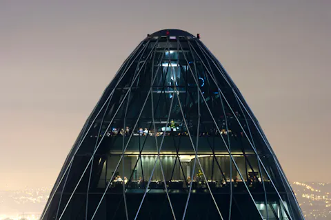 Wine with a view at the Gherkin