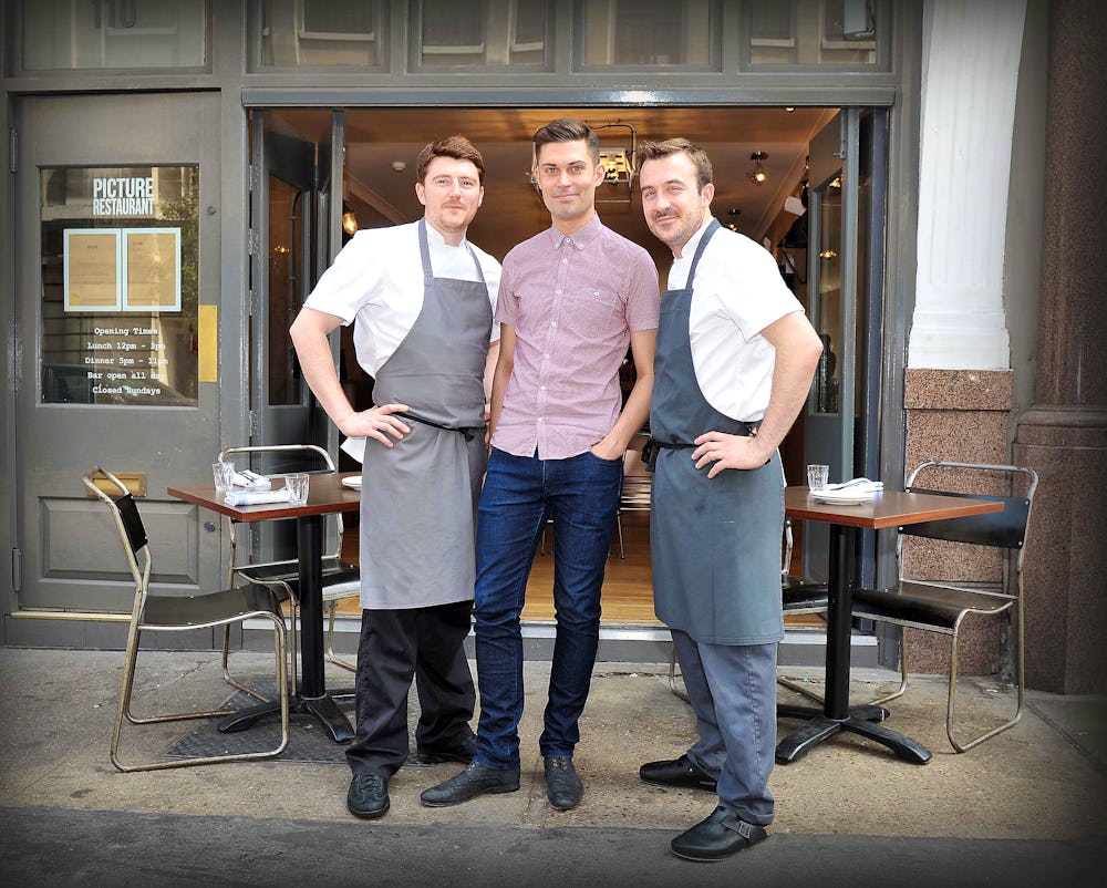 Picture restaurants' owners Alan Christie, Tom Slegg and Colin Kelly