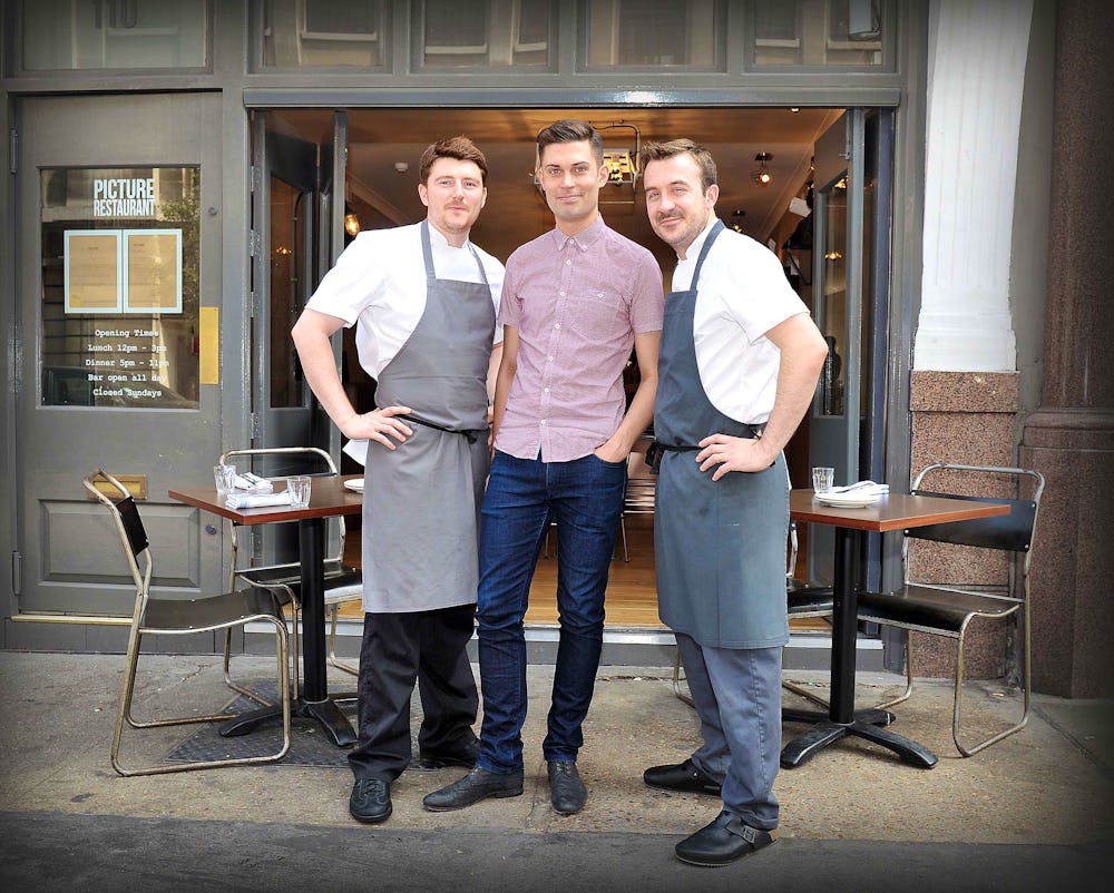 Picture restaurants' owners Alan Christie, Tom Slegg and Colin Kelly