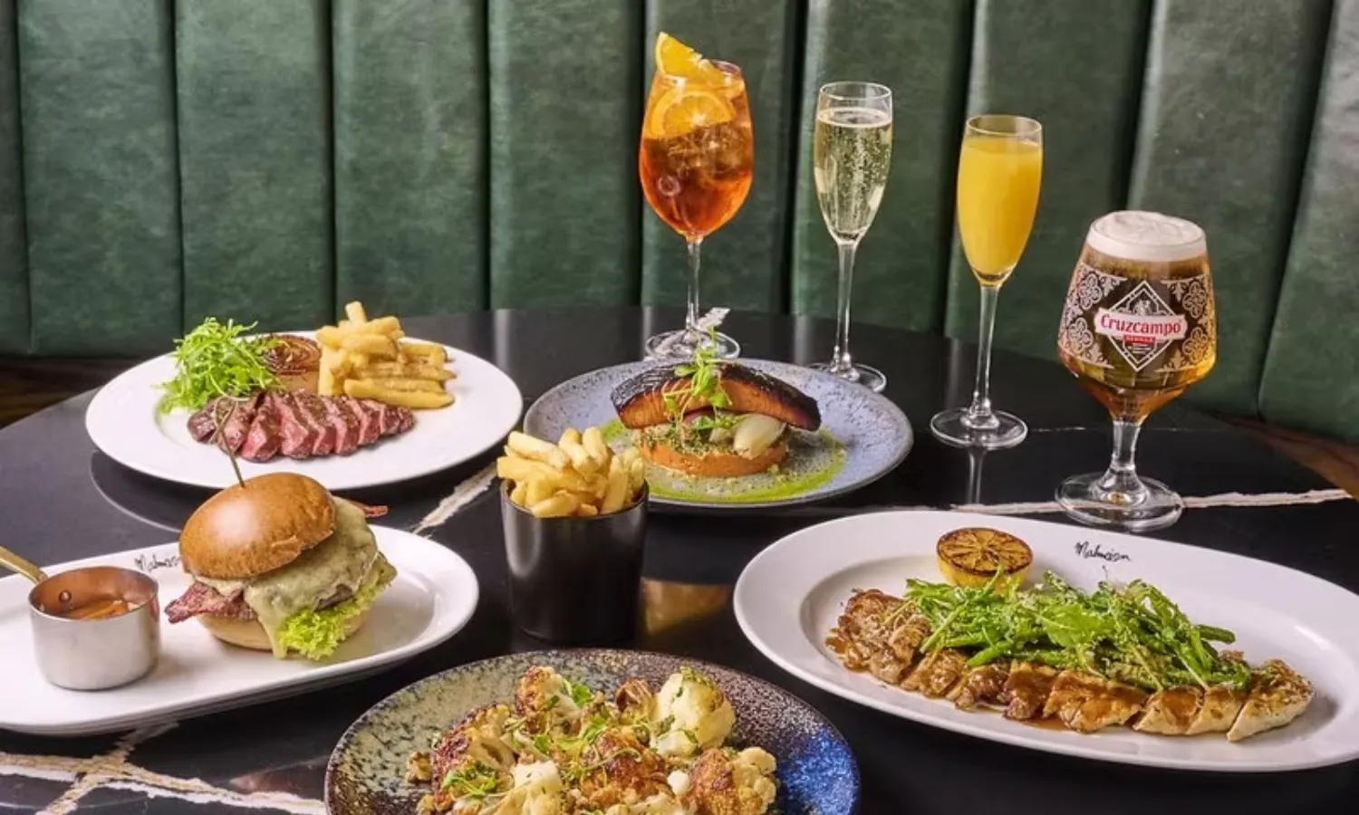 steak and brunch plates at chez mal london