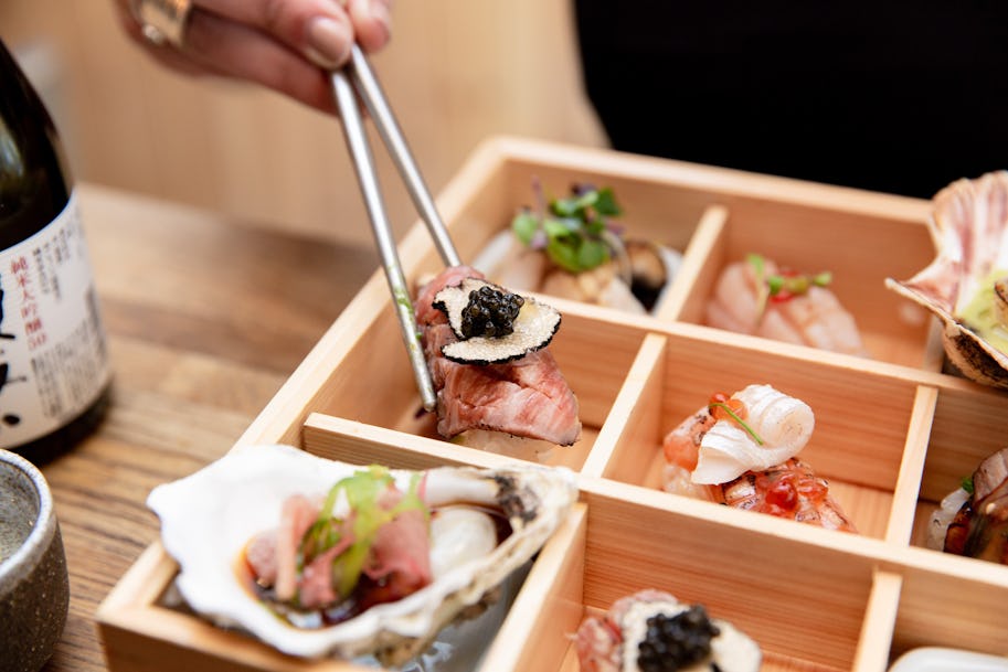 Win A5 Japanese Wagyu on hot stone, sushi and a glass of Champagne for two at Hot Stone