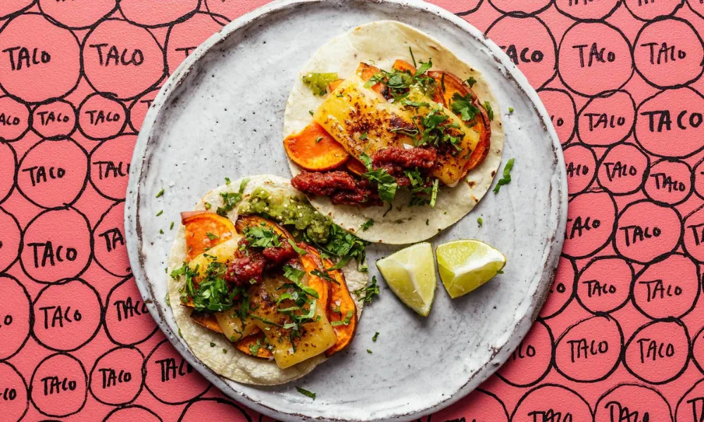 veggie tacos at breddos