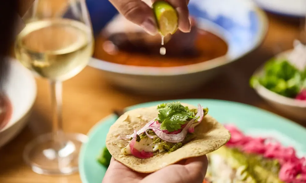 fish taco at santo remedio