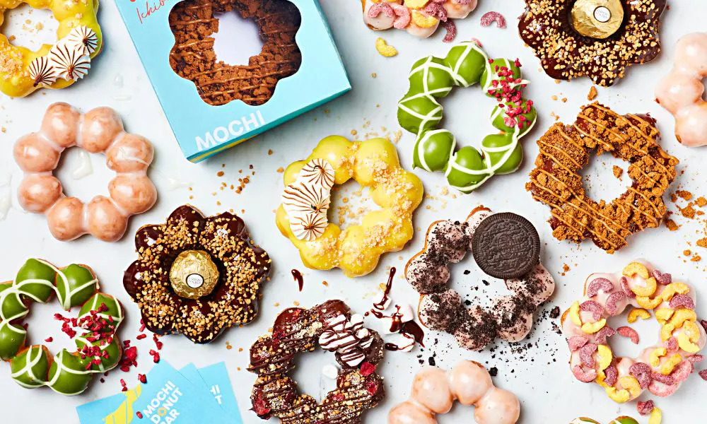 Mochi flower doughnuts