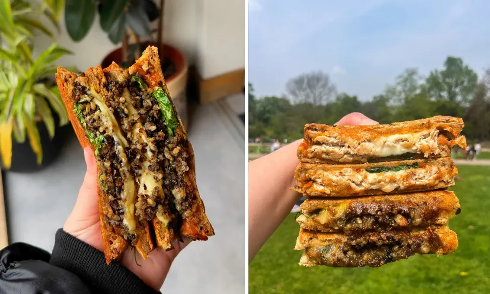 Haggis cheese toastie