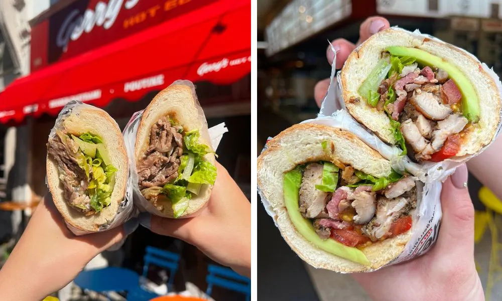 Meat filled subs