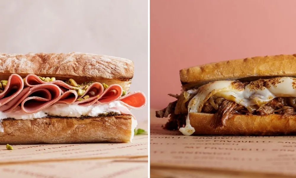 The beef brisket sub sandwich
