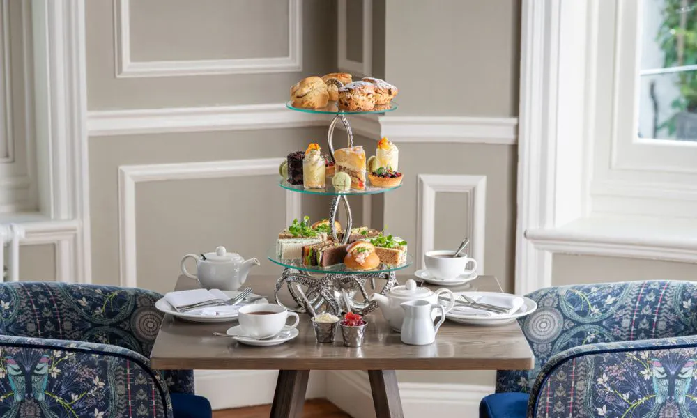 a table set for afternoon tea at The Harbour Kitchen