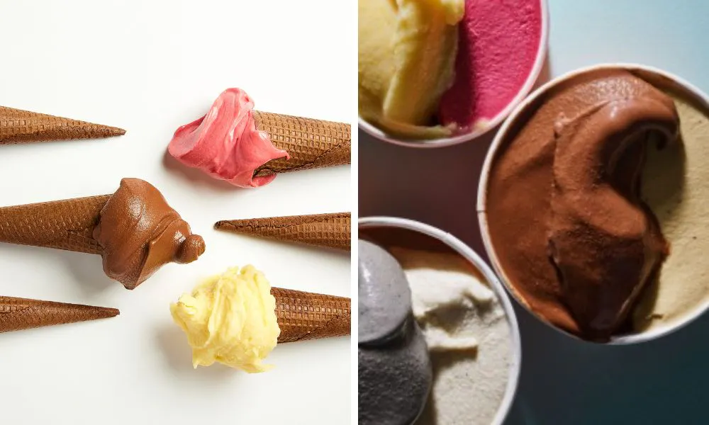 Pierre Marcolini ice cream cones and cups