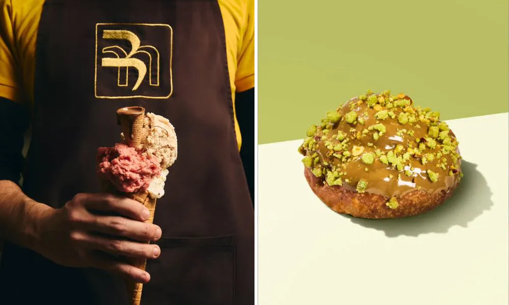Brioche pistachio gelato 