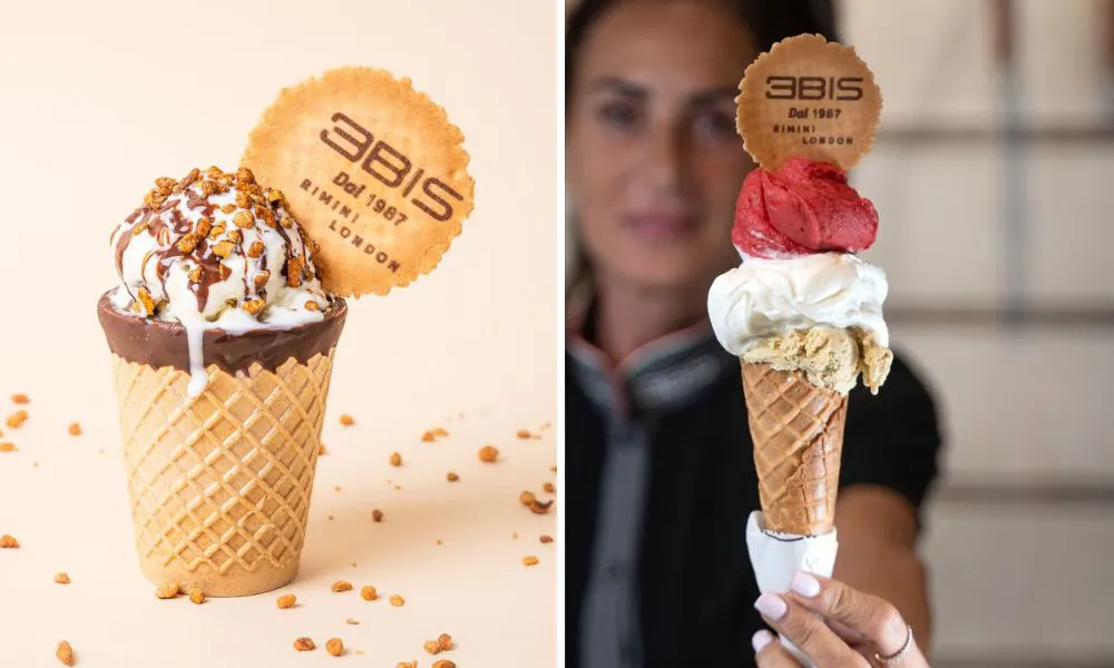 Ice cream with wafer