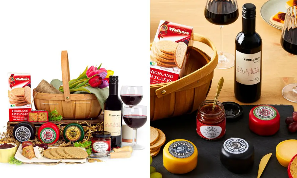 cheese and wine hamper contents
