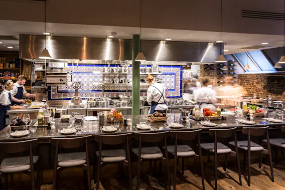 Open kitchen at Sabor