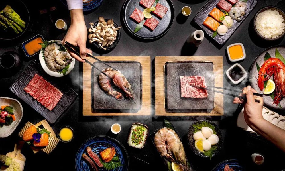 sushi spread