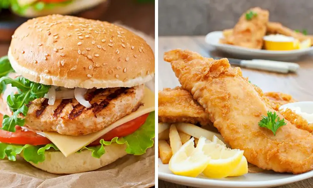 fish and chip shop style food
