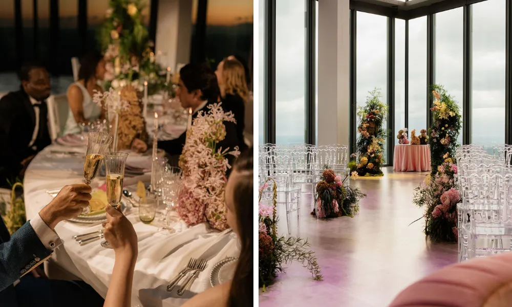 wedding venue with views of london