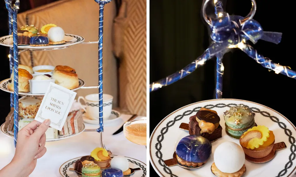 star and galaxy themed afternoon tea cakes