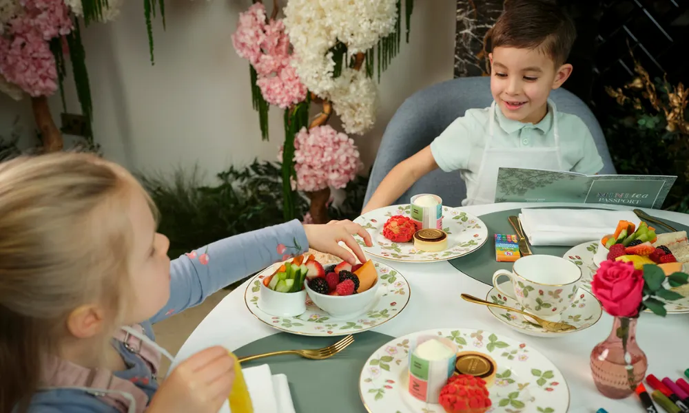 kids at minitea at conrad london st james