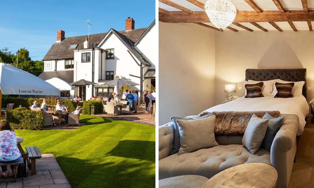 the new inn garden in the sun