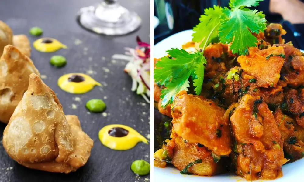 samosas and potatoes