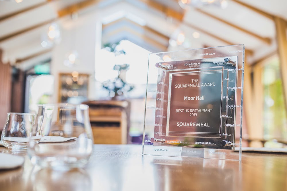 Moor Hall's SquareMeal UK Best Restaurant award 2019