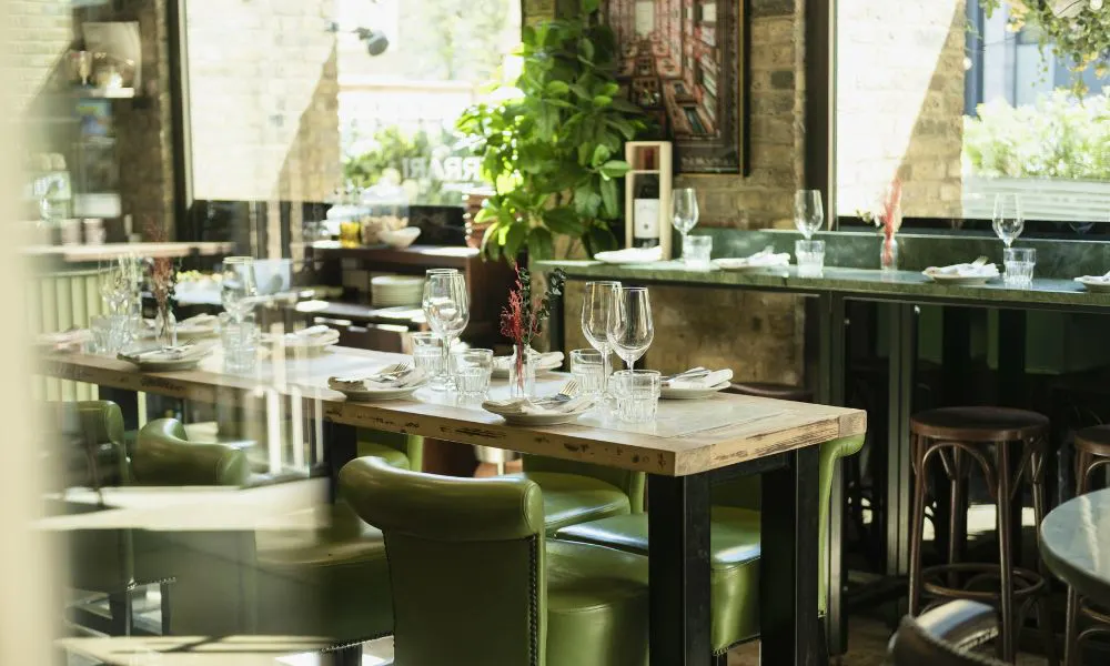Restaurant interiors at enoteca da luca