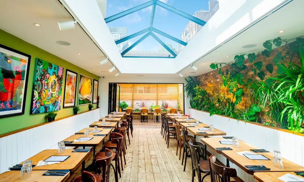 the interior at Guanabana restaurant