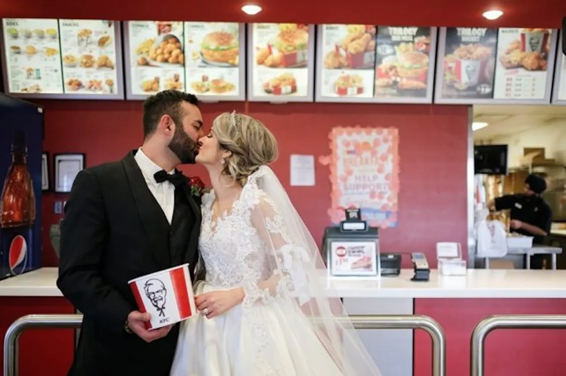 KFC can now provide a fried chicken theme for your wedding