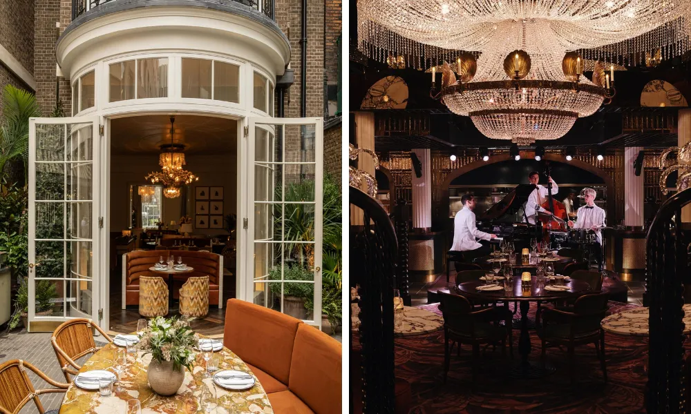 The maine mayfair's indoor and outdoor spaces