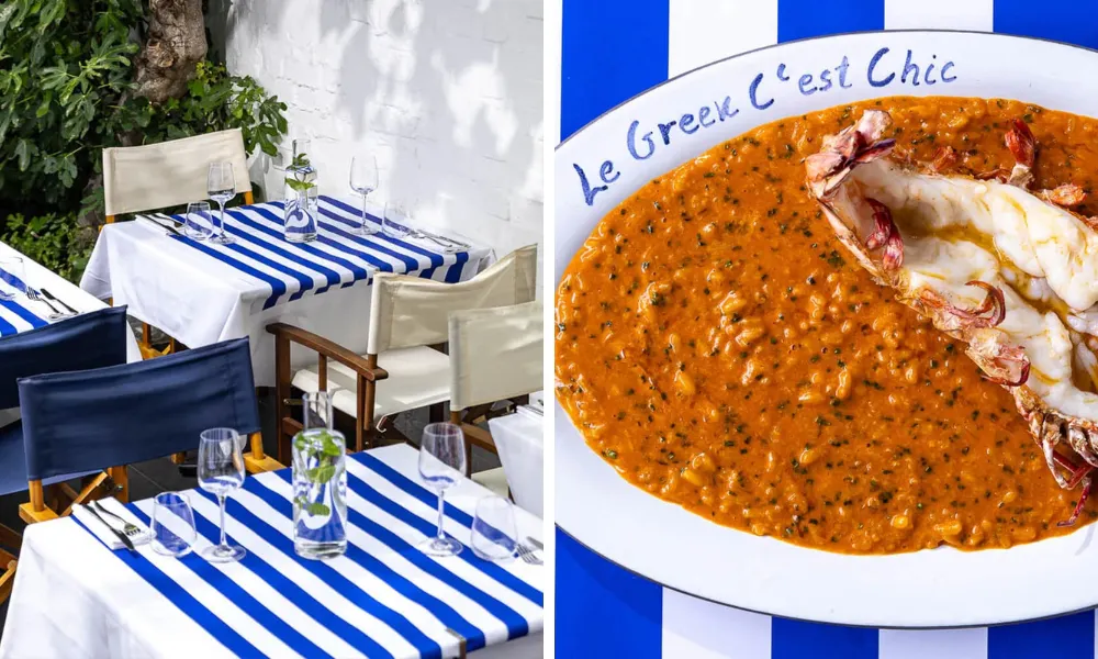 mazi striped tables and monkfish rice