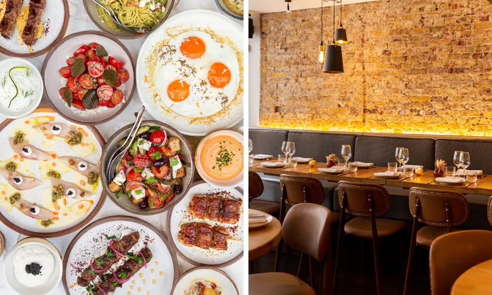 spread of dishes on table at meraki