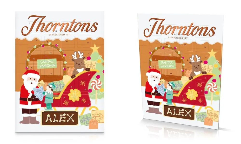 thorntons customisable advent calendar
