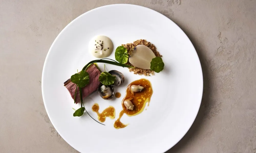 beautiful plating at hide above