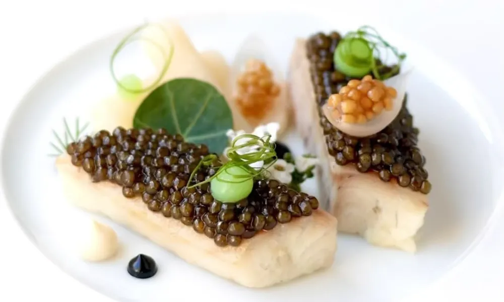 caviar dish at petrus