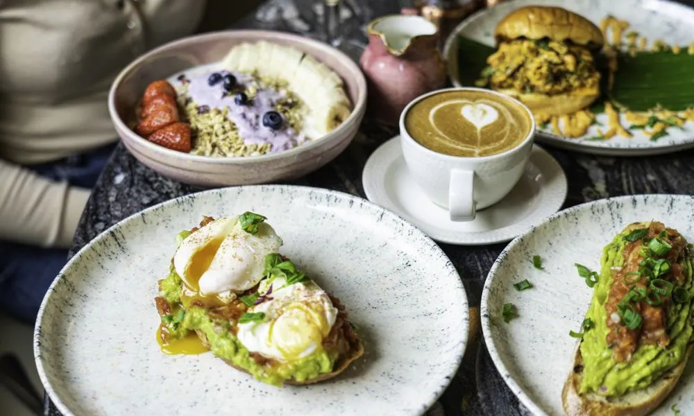 Avocado and poached eggs on toast