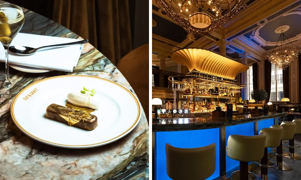 interiors and steak at cut and craft