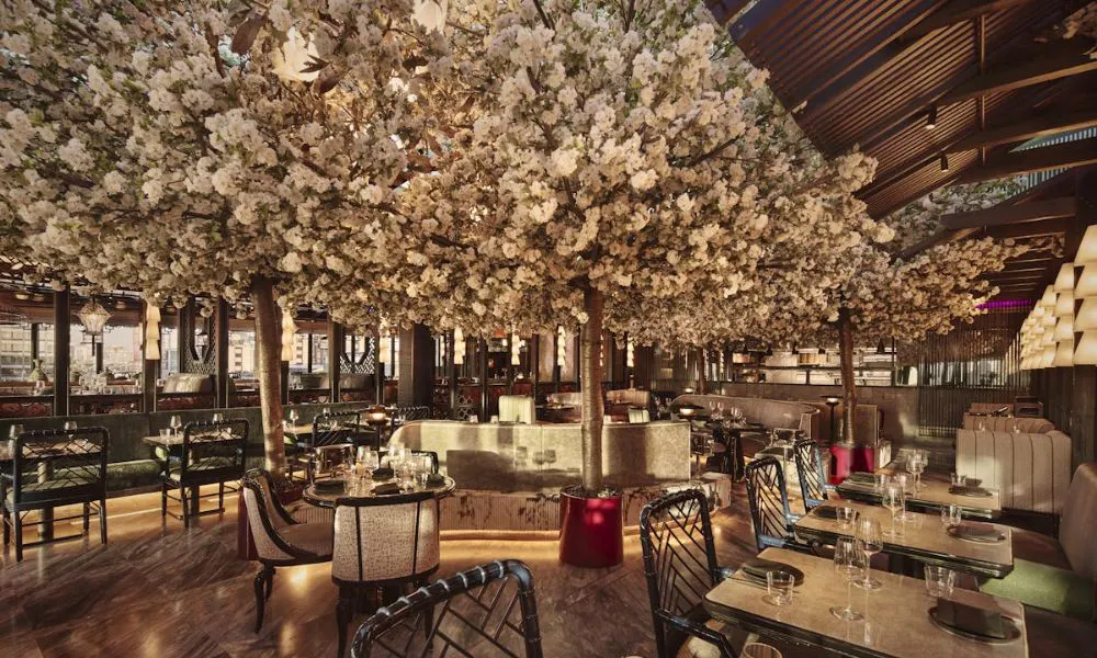 winter foliage at tattu restaurant
