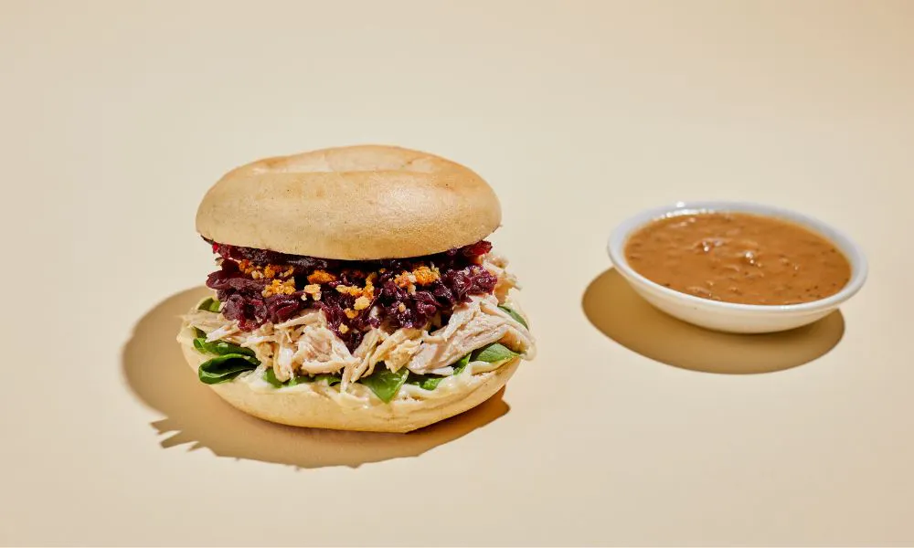 B Bagel's Holly Jolly Turkey Bagel