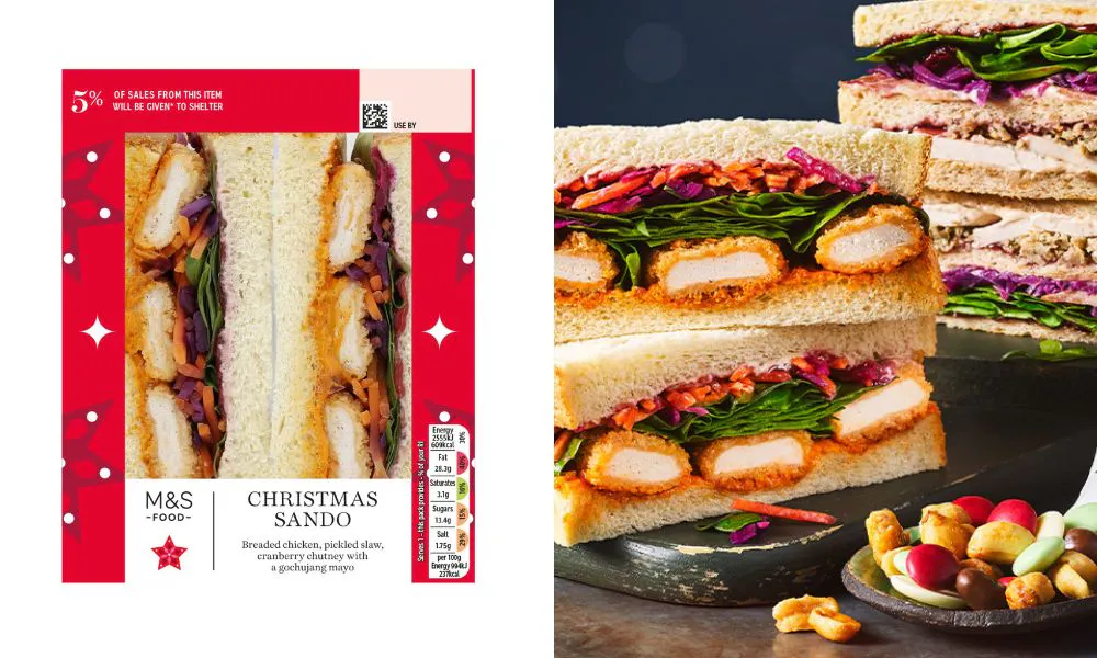 M&S Christmas Sando