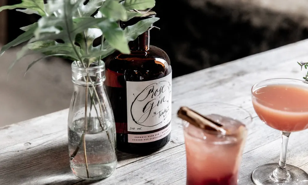 rose gin from cornwall