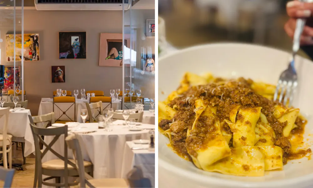 handmade pappardelle ragu at vasco piero