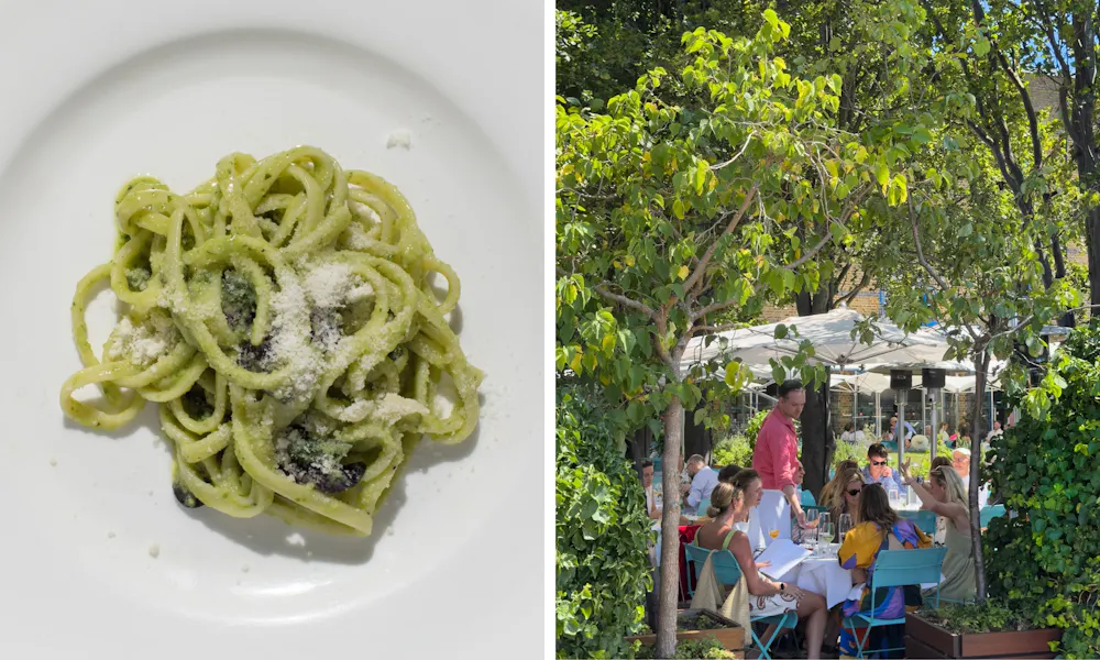fresh pasta in the garden at the river cafe